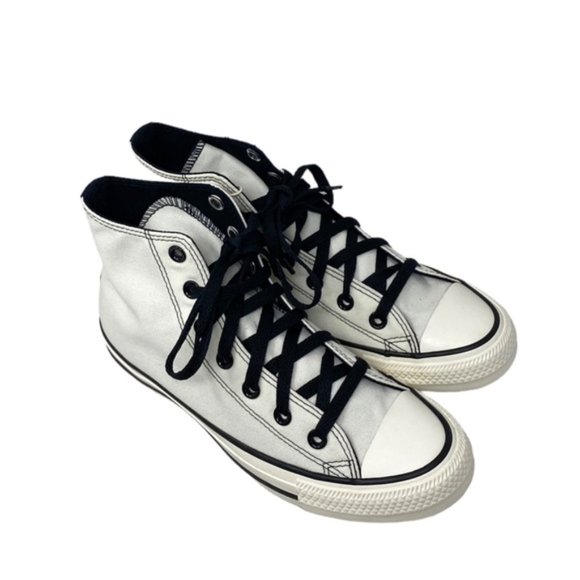 Converse Ctas High Top Sneakers Women Canvas White Black Custom A05960C-WWBLWBLG - Picture 7 of 10